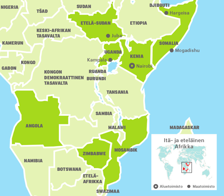 Afrikka kartta valtiot