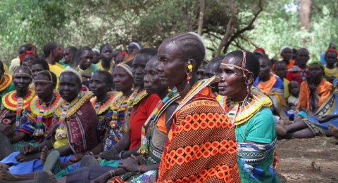Many women in Northern Kenya counties are widowers because of violent cattle theft. Women participate actively in community meetings where peace building is discussed. 
