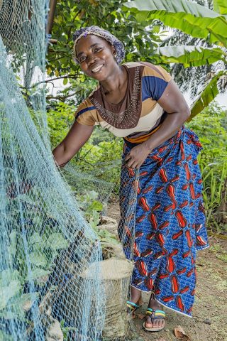 "Thanks to the new method of cultivation I have learned, I can now grow them throughout the year." Fatu Cooper, 39-years-old, Glozon, Liberia. Women's Bank livelihood project.