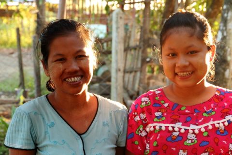 Daw Wah Wah and her daughter Kay Thwe Soe. 