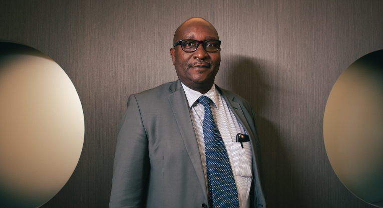 The Ugandan Refugee Commissioner David Apollo Kazungu visited Finn Church Aid in Helsinki, Finland, in April.