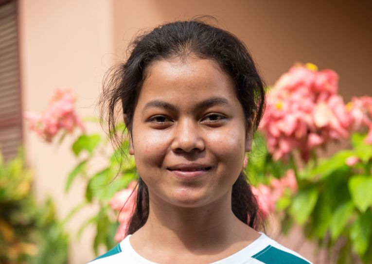 Leakhena Say, 15, är intresserad av läraryrket.