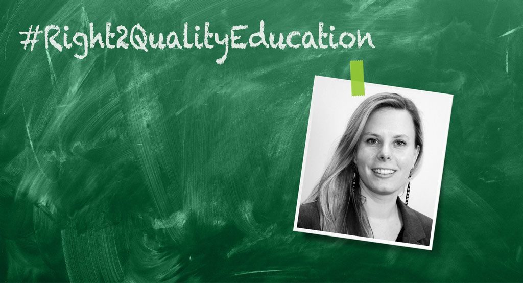 Right to Quality Education is a human right also at times of humanitarian crises.