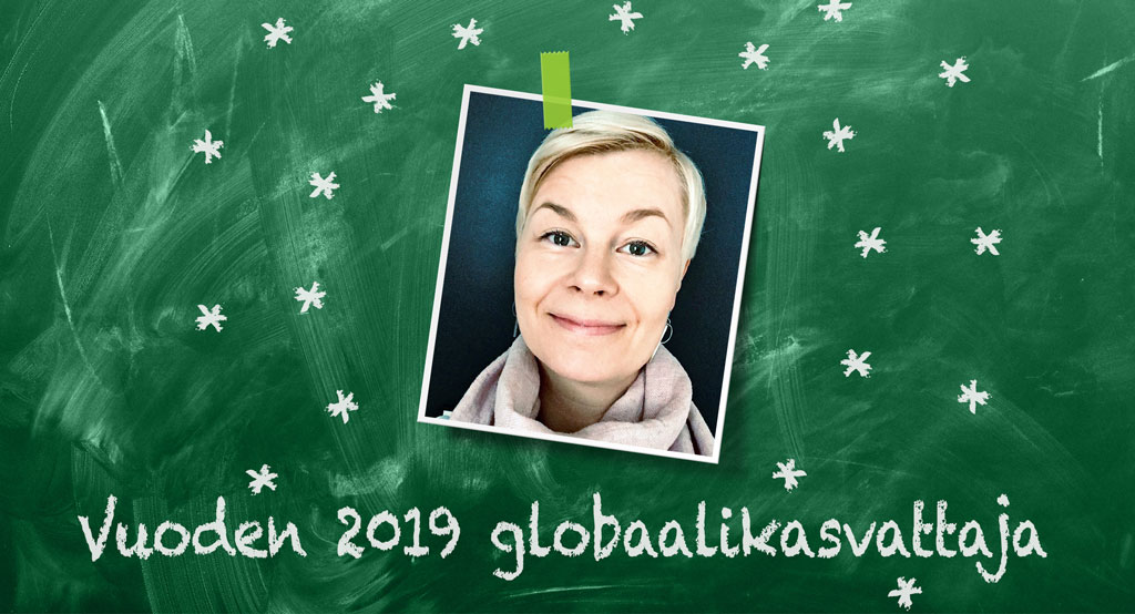 Opettajat ilman rajoja -verkosto valitsi Hanna Ruohikon vuoden 2019 globaalikasvattajaksi.