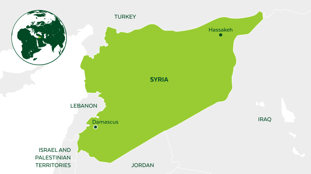 Map of Syria.