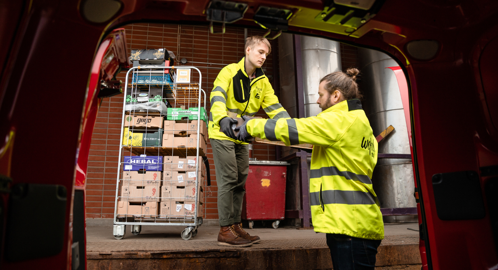 Markus Silvennoinen Wefoodin logistiikkavapaaehtoisena.