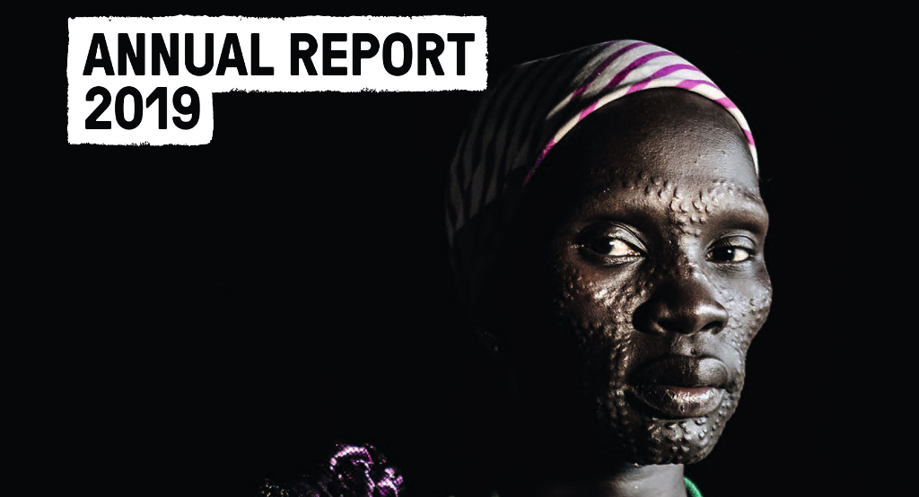 Cover of Finn Church Aid's annual report 2019