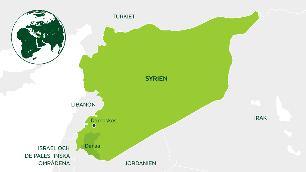 Karta över Syrien