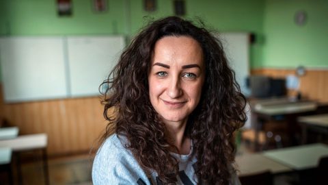 “Most mothers are here alone with their children” — Ukrainian teacher Erika Pavliuk helps refugees staying at the school