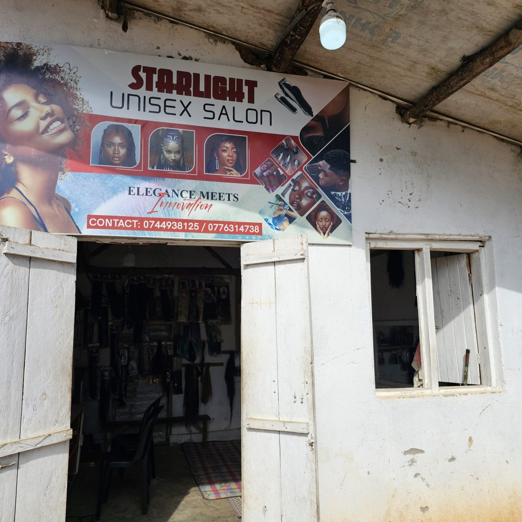 The outside of a hair salon